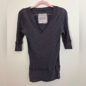 Mossimo Gray knit ribbed top